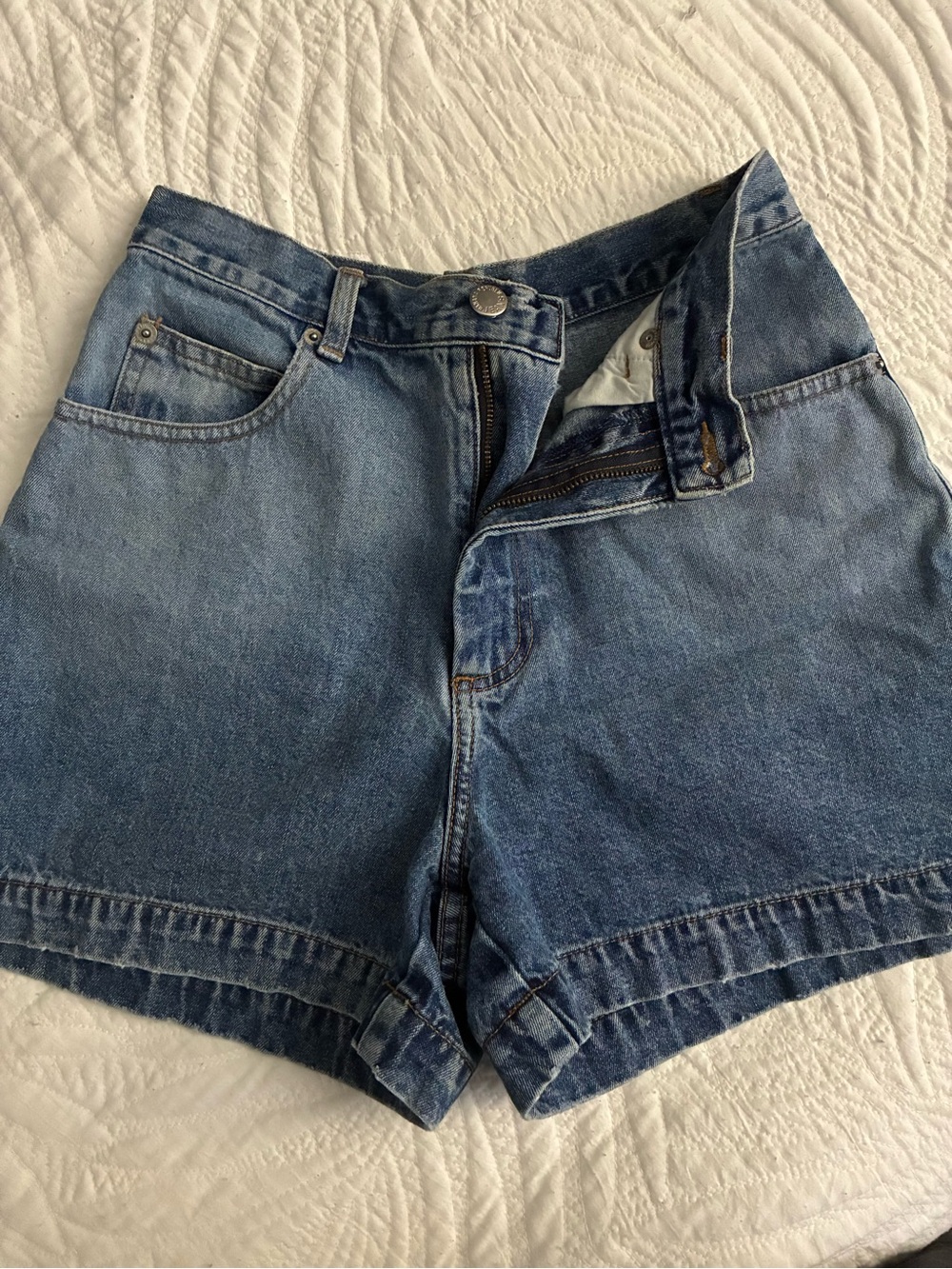 Banana Republic Medium Blue High-Rise Denim Shorts